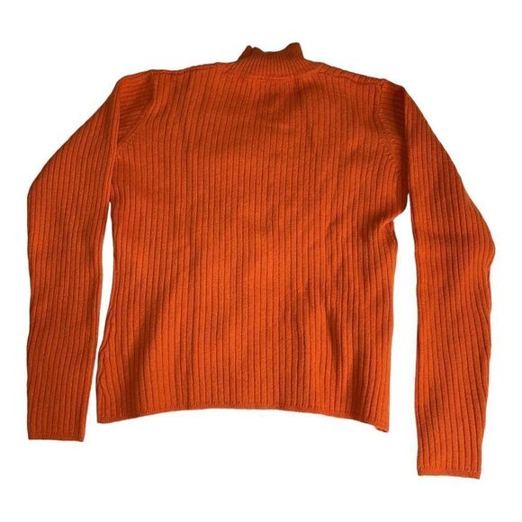 Orange Ribbed turtleneck sweater  - Picture 5 of 7